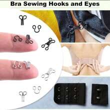 100Pcs Sewing Hooks And Eyes Set Sew-On Snap Buttons DIY Clothing Button Sewing Closures Snaps Kit For Clothes Bags Sewing Craft