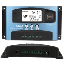 MPPT 100A Solar Charge Controller With LCD Display And Dual USB Port 12V And 24V - Màu xanh lam - Xem 2