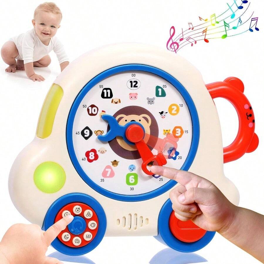 COUOMOXA Learning Clock For Toddlers Interactive Educational Toy With