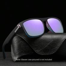 Latest Fashion Gradient Frame Square Retro Sports Fashion Glasses, Classic Oversized Frame Vintage Fashion Glasses, Luxury Brand Designer Glasses With Metal Decorative Bars, For Driving, Fishing, Cycling, Hiking, Outdoor Activities (Note: Eyeglass Case Not Included) - 744-2B - View 2