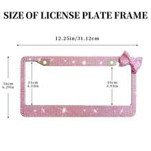 1pc/2pcs Stylish Shiny Butterfly License Plate Frames Upgrade Your Car - Great For Women And Girls!