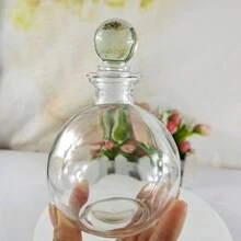 1 件 3.38 盎司玻璃香水瓶，芳香疗法可再填充容器，无香味，客厅装饰花瓶 - 無色 - 查看 7