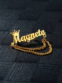 Personalized Custom New Brooch With Letter Combination Initials Chain Logo Pin Brooch Business Father's Day Men's Valentine's Day Jewelry Crown Business,Engraved, Stainless,Colorful,Cute,Adorable,Funny,Kawaii,Y2K,Stylish,Unisex,Casual,Custom,Personalized,Unique,Customized,Ideal Gifts For Him,Ideal Gifts For Her,Her,Boyfriend,Girlfriend,Family,Friends,Children