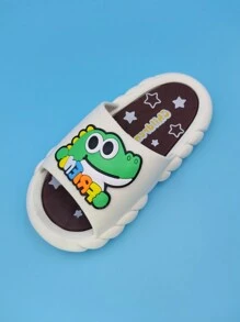 1 Paar Kinder Cartoon PVC Offene Zehensandalen, bequem rutschfest für Zuhause, Badezimmer, Sommer
