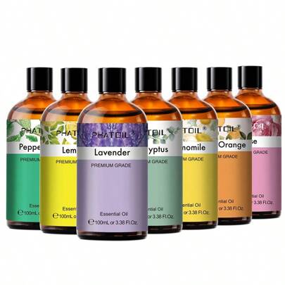  1瓶100毫升/3.38液盎司优质精油，PHATOIL精油，适用于蜡烛和肥皂制作、泡澡球制作、家用香薰机果香精油、夏季香薰精油