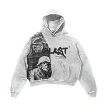Retro Y2K Hoodie Gothic Casual Alphabet Blast Print Pattem Skull Fashion Hoodie MenHarajuku Men Clothing
