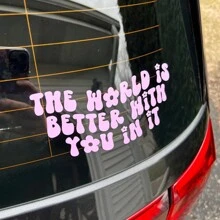 The World Is Better With You In It Decal / Mental Health Sticker / Bumper Sticker / Cute Decals / Cute Car Accessories - one-size - View 4