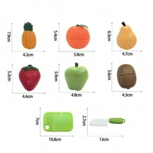 14PCS Play Kitchen Food Set - Realistic Cut Fruit Toys - Strawberry Apple Kiwi - Fun Pretend Play Accessories For Boys And Girls - Perfect Gift Ideas - 36PCS Fruit Cutting Fun [Random Color] - View 9