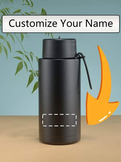 1pc Customized 30oz/900ml Large Capacity SUS304 Stainless Steel Tumbler With Straw, Vacuum Insulated Bottle, Solid Color, Portable Cup Multi-Functional, Easy To Clean, Reusable Exquisite, Contracted, Colorful, Modern Custom, Personalized, Unique Ideal Gifts For Him Her For Graduation, For Weddings, For Housewarming Living Room, Bedroom, Tea Room, Home, Dining Room, Office, School