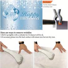 1 件银色和天蓝色水钻生日摄影背景，甜蜜 16 18 21 气球闪耀生日背景，适合任何年龄女性，生日快乐派对装饰，蛋糕桌横幅，圣诞节 - 彩色 - 查看 7