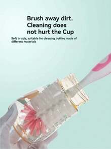 婴儿奶瓶刷 奶嘴清洁刷 尼龙奶瓶刷 水瓶清洁刷 长柄旋转杯刷 保温杯清洁刷