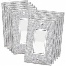 Shiny Silver Rhinestone Wall Plate Cover Decorative Light Switch Cover Bling Rhinestones Switch Covers Wall Plate Cover