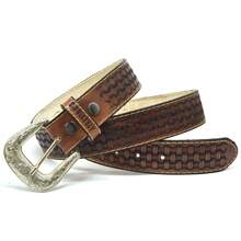 Country Belt Balaio In Leather Atrevidu's Cowboy CowgirlCasualPartyVintageGenuine Leather - 亮橙色 - 查看 1