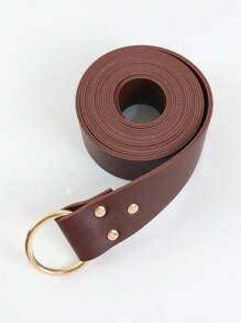 1pc Plus Size Medieval PU Leather Belt, Unisex, Vintage Renaissance Viking LARP Costume Belt With O-Ring, Adjustable Cosplay Accessory - A - View 5