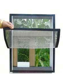 1pc/Pack Encrypted Window Screen Anti-Mosquito Self-Adhesive Window Screen Suitable For Living Room, Bedroom, Kitchen, Bathroom, Home Decor, Room Decor - White - View 4