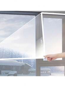 1pc/Pack Encrypted Window Screen Anti-Mosquito Self-Adhesive Window Screen Suitable For Living Room, Bedroom, Kitchen, Bathroom, Home Decor, Room Decor - White - View 2