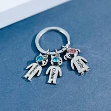 1pc Customized Keychain With 1 To 4 Names Engraved,  Personalized Keyring For Dad, Family Gift For Father's Day,  Mother's Day Stainless, Fashion ,Colorful,Cute,Adorable,Contracted,Funny,Kawaii,Stylish,Unisex,Casual,Cuties Custom,Personalized,Unique,Customized Ideal Gifts For Him Her,Boyfriend,Girlfriend,Family,Friends,Pets,Grandparents,Children For Christmas,For Winter,For Fall/Autumn,For Holiday,For Graduation Finds,Winter Fashion,Christmas Gift,Christmas Decorations,Personalized Christmas Ornaments,Personalized Gifts For Women/Men,Personalized/Customized Keychain,Christmas Accessories - Multicolor - View 19