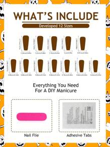 24 Stück Halloween Aufklebe-Nägel Set, lange quadratische Kunstnägel mit gruseligen Geister-, Herz-, Buchstaben- und Spinnennetz-Motiven, matte Fake-Nägel für Frauen und Mädchen, Nagelbedarf