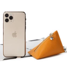 Leather Coin Pouch Purse For Women Fashion Compact Mini Travel Key Bag Wallet - 黃色 - 查看 2