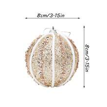 1pc Glitter Powdered Christmas Ball Ornament, Christmas Decoration