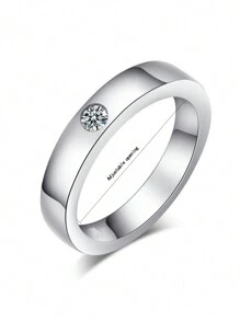 1pair/1pc High Quality Certified Love Couples Wedding Ring Set, Wedding Rings - Multicolor - View 4