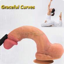 Weicher, sexy Riesendildo, Hautgefühl, realistischer Penis für Frauen, großer Schwanz, Doppel-Silikondildo mit Saugnapf, Analplug, Vaginalstimulator