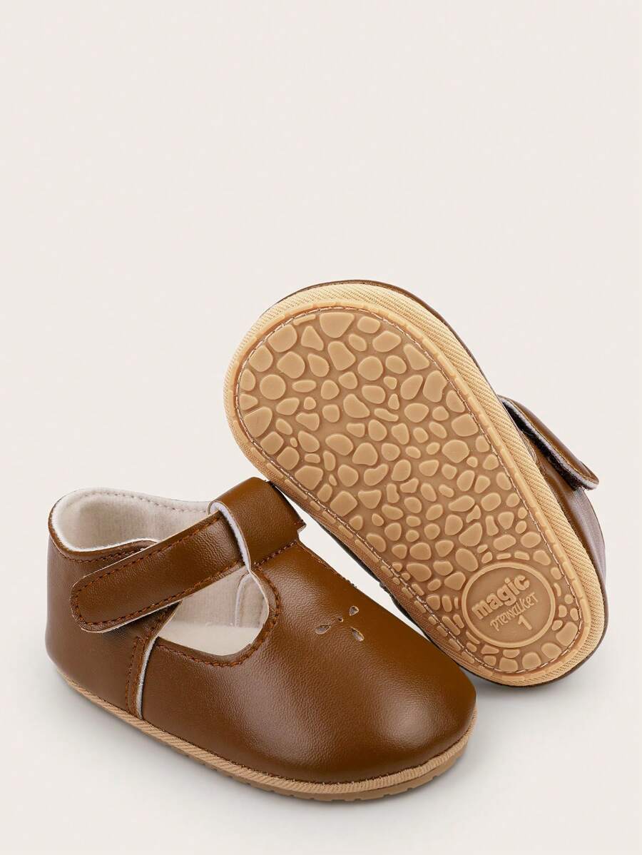 Toddler Anti-Slip Soft Bottom First Walking Shoes For Infant Girls, 0-1Y, Spring & Fall - Brown - View 1