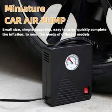 Mini Portable Air Compressor Pump For Bicycle/Car/Motorcycle Tire Inflator, Emergency Use - Black - View 4