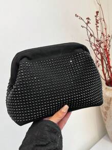 时尚水钻装饰手拿包多功能手提包和化妆品收纳包，非常适合派对婚礼舞会晚宴/宴会，搭配节日派对礼服晚礼服和亮片礼服，优雅女士手拿包，完美搭配新年服装