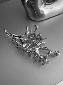 New Stylish Metal Liquid Dynamic Hair Claw Clip For Thick Hair, Elegant Hair Claw Hair Clip Accessories For Women Spider Y2k Hair Clips Hair Jaw Clip Hair Clamps Hair Clutch Hair Catcher Clip Fall Winter Hair Accessories For Women For Vacation Outfits Woman