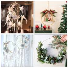 1pc/5pcs /10pcs 4 Sizes Metal Floral Hoop Wreath Macrame Silvery Hoop Rings For DIY Floral Macrame Hoop, Wedding Decorations, Dream Catcher And Wall Hanging Crafts, Valentine Day, Gift Gifts Birthday Graduation