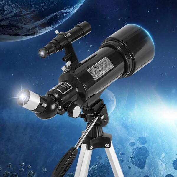 Telescopio astronómico 40070, apertura de 70 mm de alta ampliación, recubrimiento antirreflectante multicapa profesional FMC, trípode ajustable, adecuado para observación de estrellas, observación lunar, regalo, exploración espacial