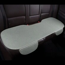 3-Piece Set Linen Car Seat Cushion Cover, All-Season Breathable Anti-Slip Front 2pcs + Rear 1pc Long Pad - View 8