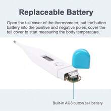 2pcs New Digital Thermometer - Electronic Fever Thermometer With Rigid Probe And Large Display For Quick Measurement - 2 Pieces - View 3