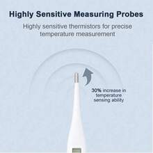 2pcs New Digital Thermometer - Electronic Fever Thermometer With Rigid Probe And Large Display For Quick Measurement - 2 Pieces - View 5