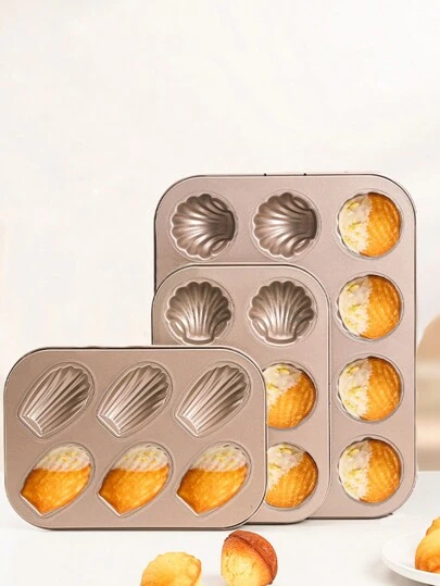 12 杯玛德琳蛋糕模具，不粘贝壳蛋糕模具，适用于自制小蛋糕、糖果、甜甜圈烤箱烤盘