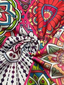 New Bohemian Style Floral Print Vintage Casual Commuter Dress For Women, Autumn - Multicolor - View 5