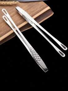 1/2/6件，上菜钳，304不锈钢食物钳，长柄防滑烧烤钳，牛排钳，厨房烹饪工具，厨房配件，烧烤配件，烤架配件