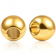 1pc 00g Ball Shaped Earring, Suitable For Stretched Ear Piercings, 10mm Stainless Steel Ear Gauge Expander, Body Piercing Jewelry - Sphere - View 12