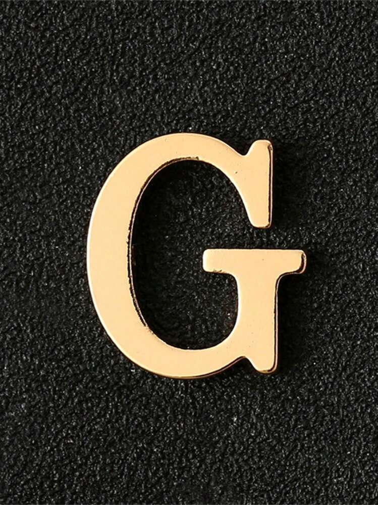 1pc Personalized 26pcs English Letter Metal Lapel Pin, Silver Color, Suitable For Jacket Or Sweater Decoration, Everyday Wear For Couples - Brooch - View 33