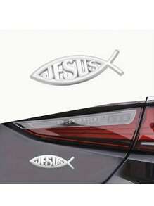 1pc Fish Pattern Sticker - Durable Plastic Suitable For Cars, Laptops, Etc. - one-size - View 1