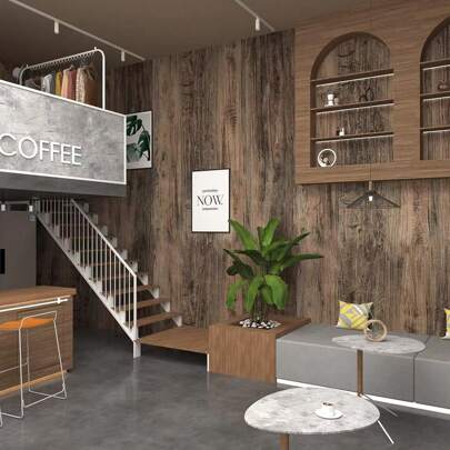 1 Roll Self-Adhesive Wood Grain Wallpaper, Vintage Furniture Sticker, Removable Tabletop Contact Paper, Vinyl Peelable Wallpaper For Kitchen Cabinet Shelves