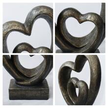 1Pcs Gift Couple Ornaments Valentines Day Gifts Desktop Decor Heart Figurines Home Decor Desktop Ornament Statue Decor Girls Jewelry Rack Resin Wedding Lovers