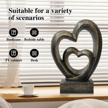 1Pcs Gift Couple Ornaments Valentines Day Gifts Desktop Decor Heart Figurines Home Decor Desktop Ornament Statue Decor Girls Jewelry Rack Resin Wedding Lovers