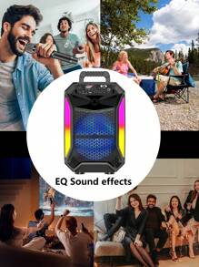 MULTIFUNCTIONAL SPEAKER FOR TF CARD, USB, BLUETOOTH, FM RADIO, 8 INCH MIC INPUT SUPPORT WITH LIGHT, DM-864 Music Festival