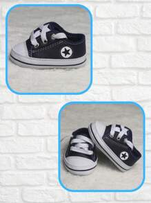 Tênis Estilo All Star Bebê Menino E Menina Branco Infantil - Azul bebê - Visão 3