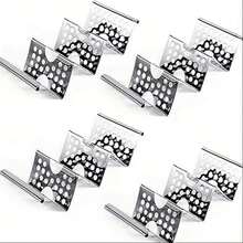 1/2PCS Stainless Steel Taco Holders, Premium Taco Stands, Holds 2 Or 3 Tacos Each Taco Tray, Taco Rack With Easy-Access Handle, Taco Plate Shells Oven & Grill Safe, Kitchen Supplies, Serveware Accessories - Silver - View 5