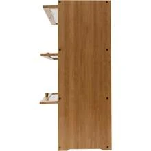 3 Tiers Bamboo Storage Cabinet For Kitchen Countertop, Freestanding Pantry Cabinet With Clear Acrylic Flip-Up Door Organizer Shelf For Spice Seasoning Bowl Cup Bottle