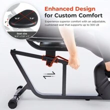 Smart Magnetic Resistance Recumbent Bike With Easy Adjustable Seat, Cycling Workout Machine, Bicycle Exercise For Adult/Seniors At Home, Exclusive SunnyFit App Enhanced Bluetooth Link - Sunny Health & Fitness SF-RB4616SMART