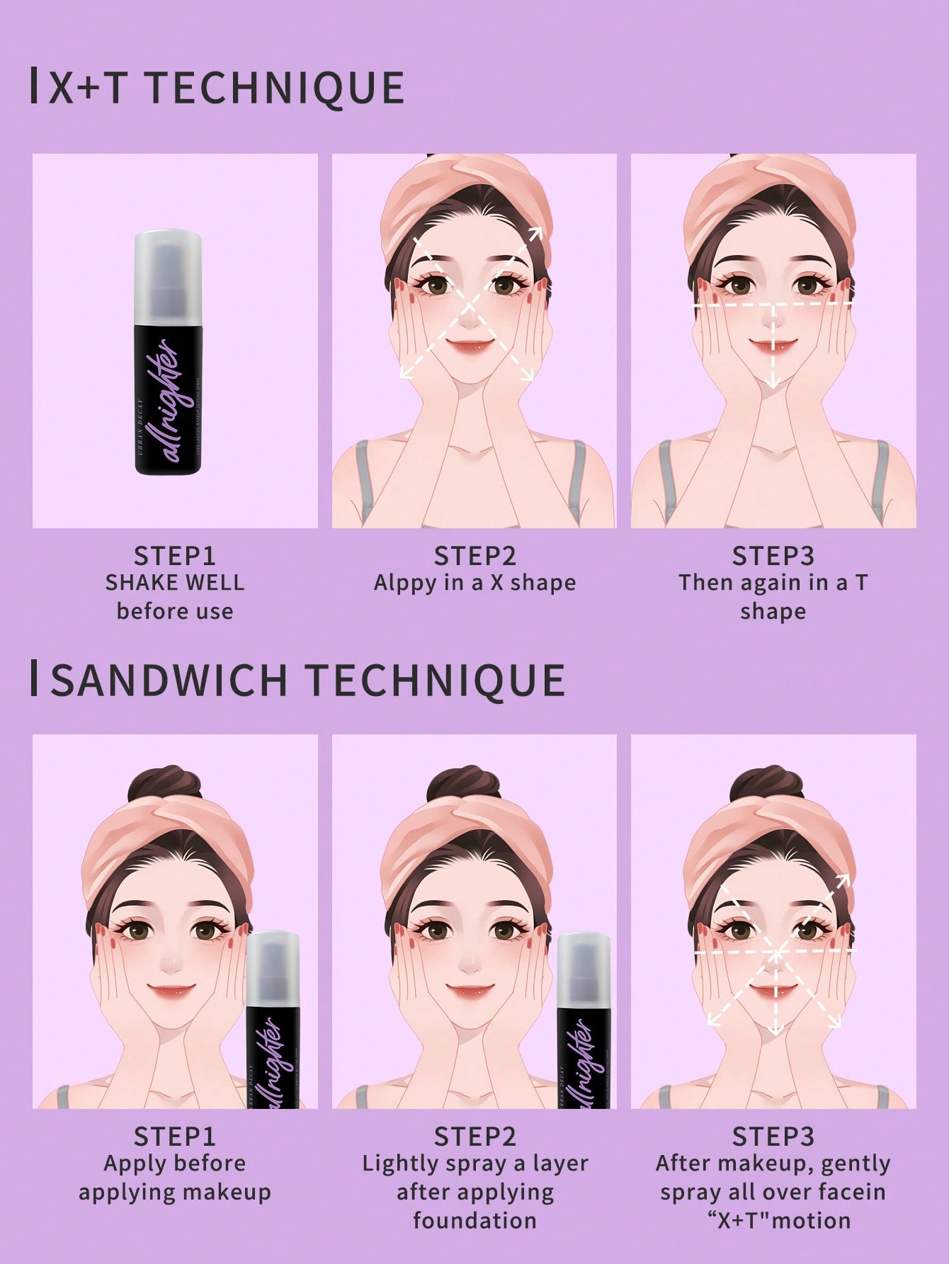 Urban Decay رذاذ تثبيت مكياج طويل الأمد All Nighte...